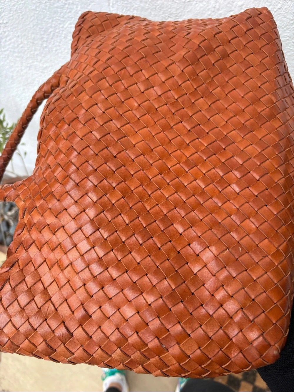 ErCan x Milaner, Rare collaboration Leather Tote Bag in Cognac Brown 16 x 9